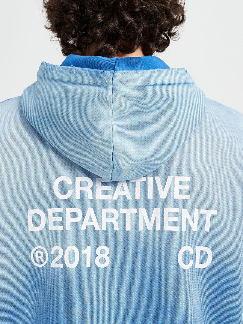 CREATIVE DEPT ZIP-HOODIE - FADED BLUE