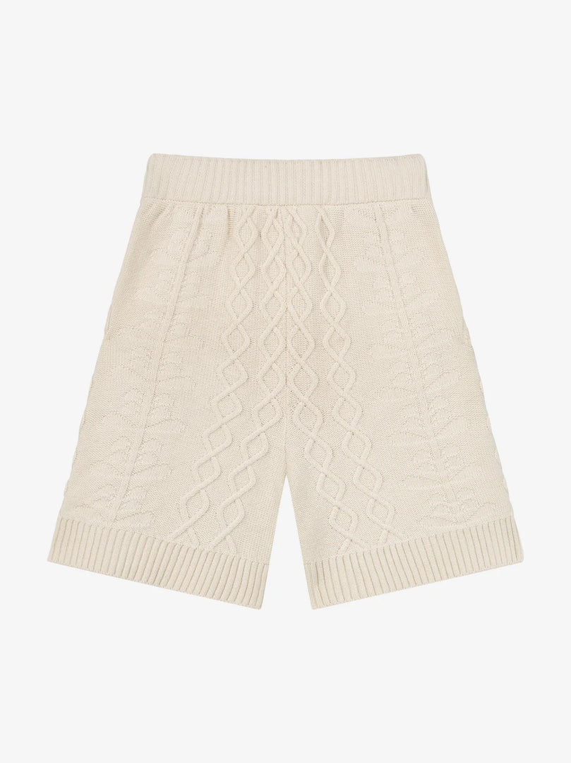 ROUGH CABLE KNIT SHORTS