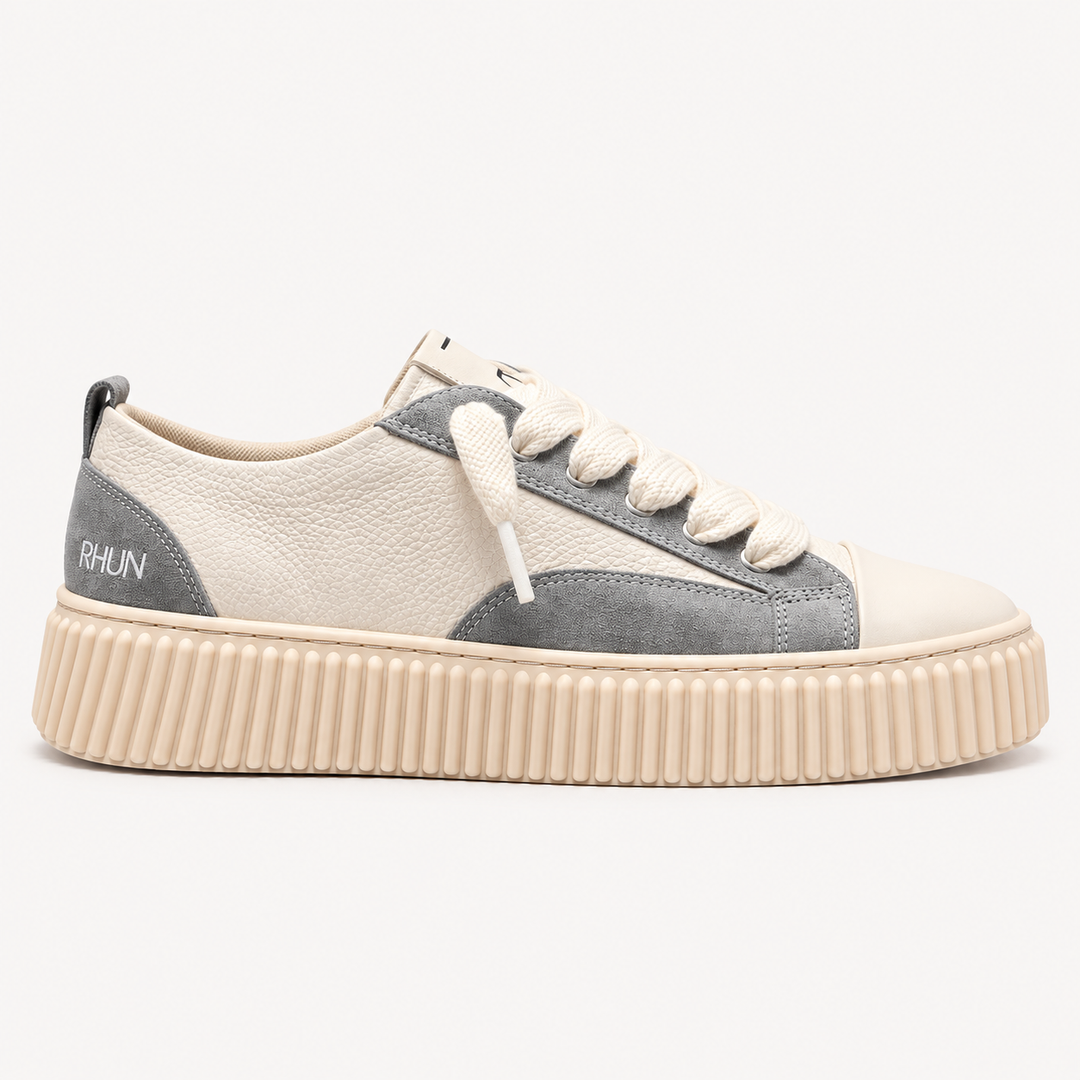 Rhun 2027 grain leather suede gray