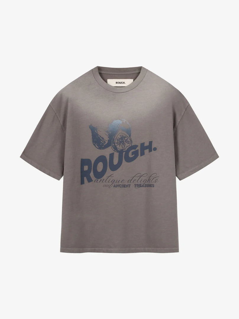 ROUGH BLEACHED VINTAGE FIG T-SHIRT