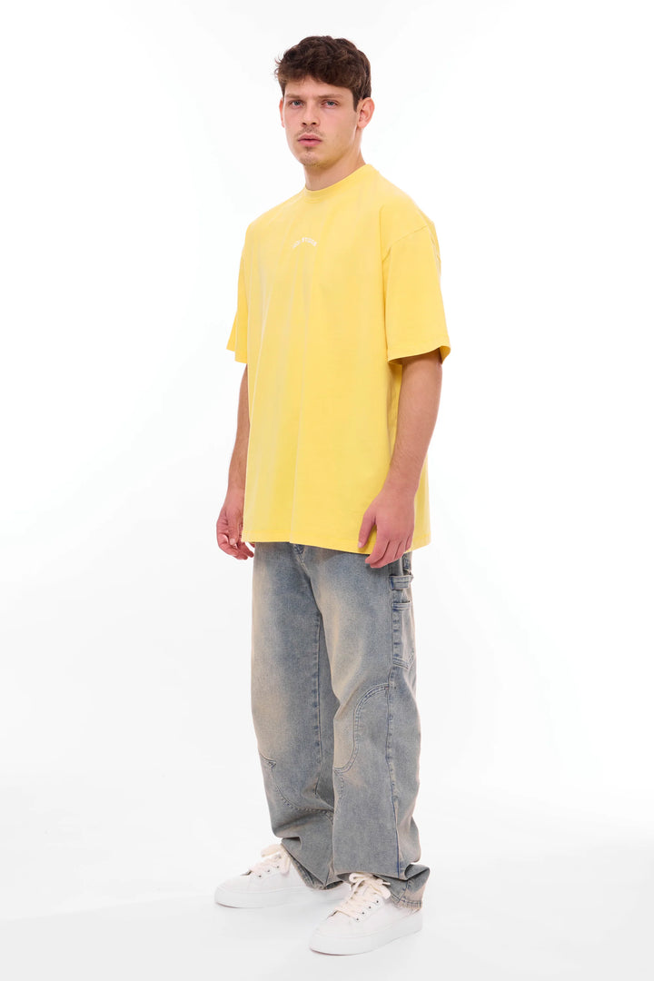 IDOL STUDIOS CURVED LOGO - WASHED YELLOW