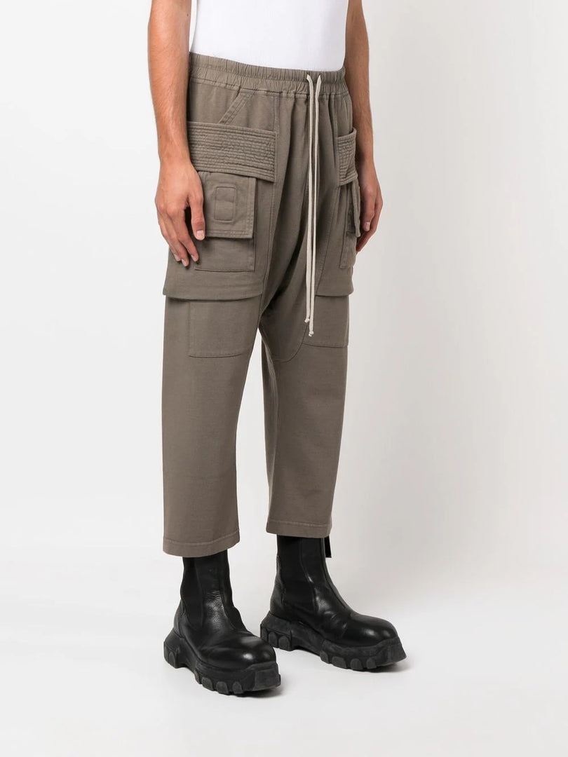 RICK OWENS DRKSHDW BROWN CARGO PANTS