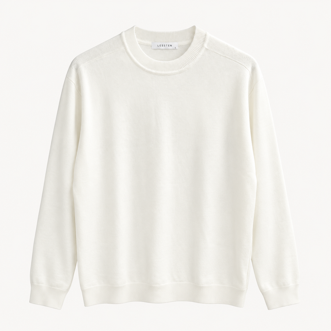 LESSTEN CREWNECK KNIT – OFF WHITE