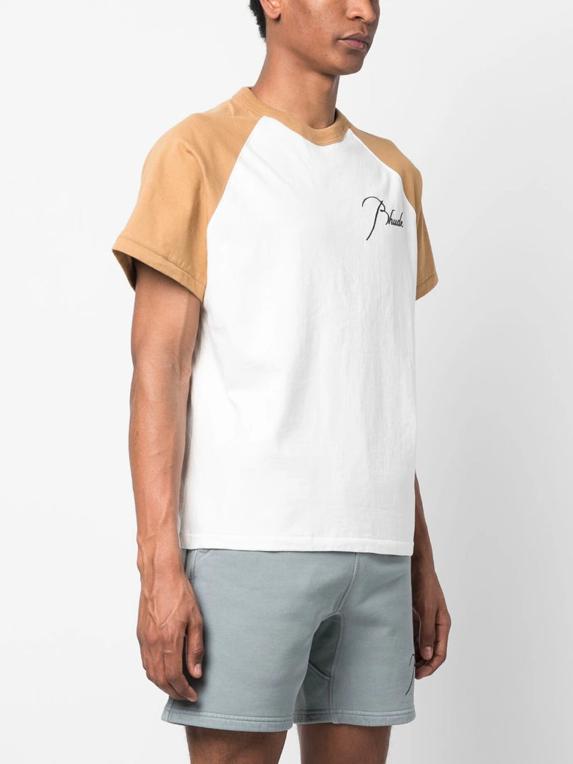 RHUDE BEIGE RAGLAN TEE