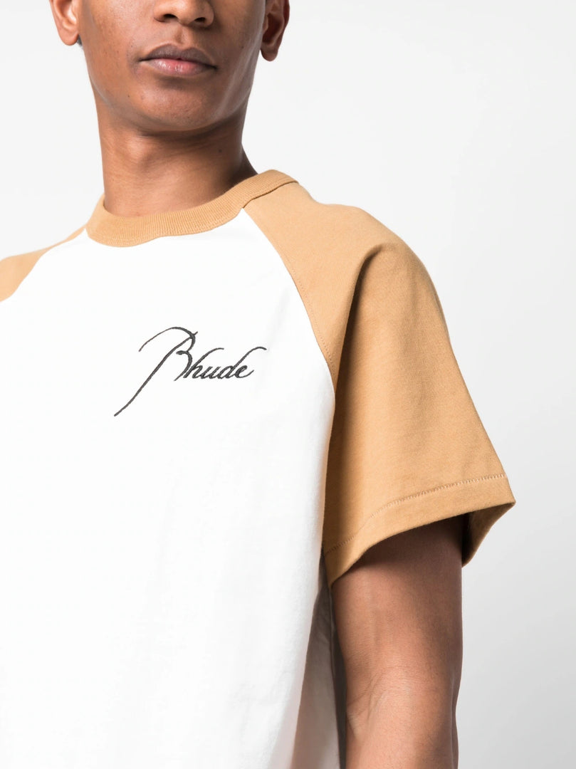 RHUDE BEIGE RAGLAN TEE