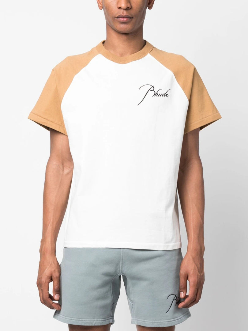 RHUDE BEIGE RAGLAN TEE