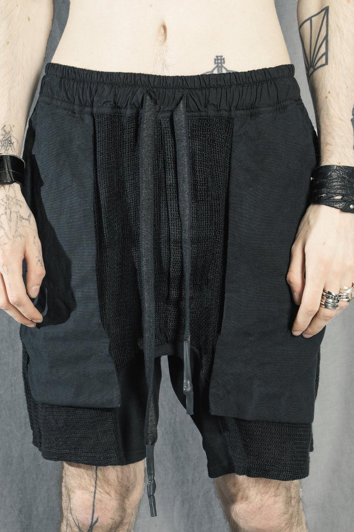 69 BY ISAAC SELLAM - GUSSET SHORT GRILLAGE NOIR