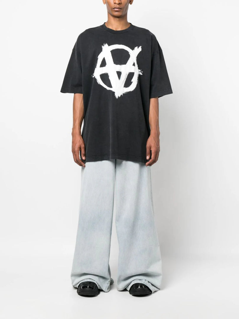 VETEMENTS REVERS ANARCHY GREY TEE