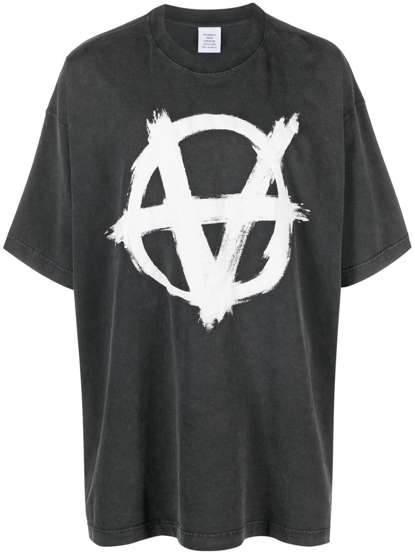 VETEMENTS REVERS ANARCHY GREY TEE