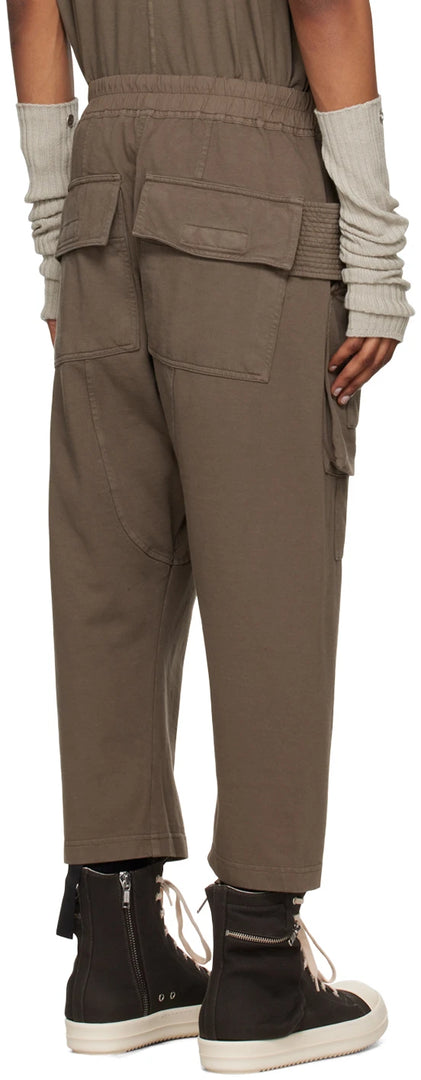 RICK OWENS DRKSHDW BROWN CARGO PANTS