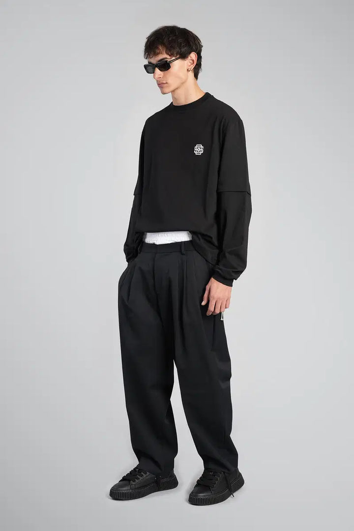 STATE OF ORDER BOKU BLACK WOOL PANTS