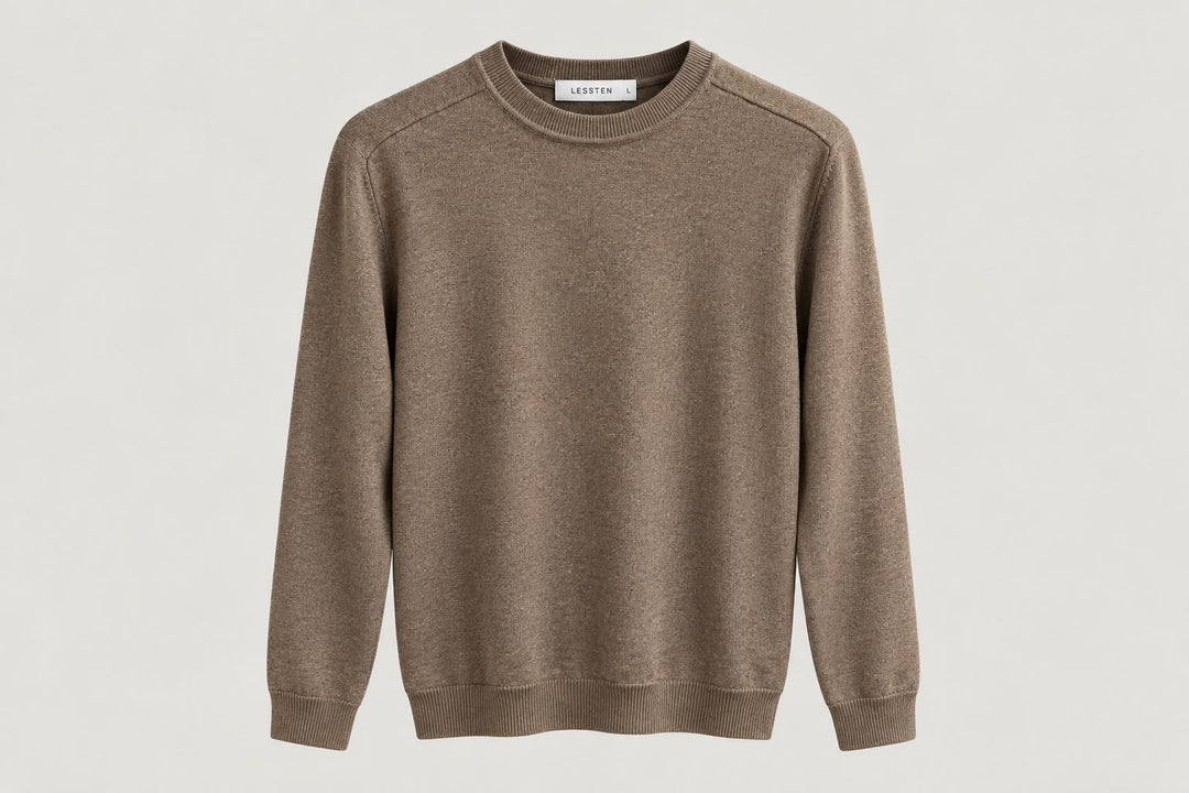 LESSTEN CREWNECK KNIT – TAUPE