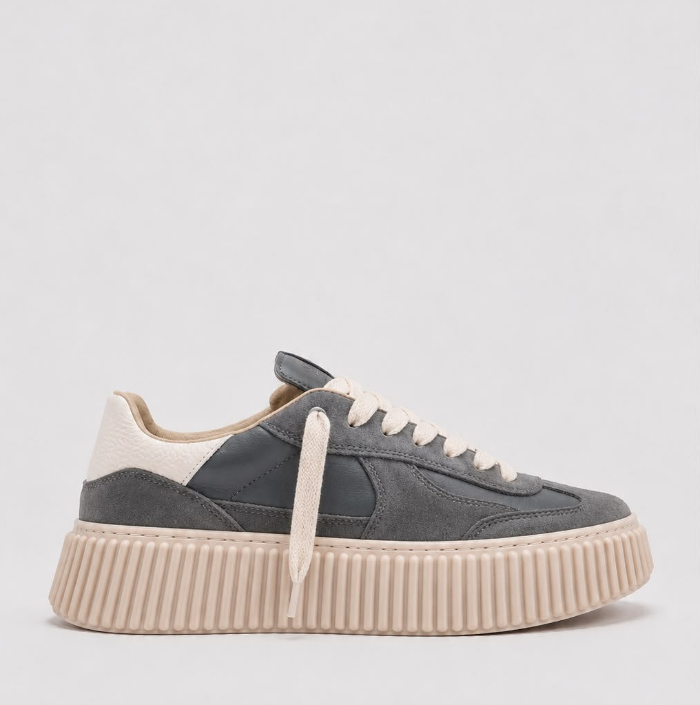 RHUN 1989 gray suede nylon beige gray