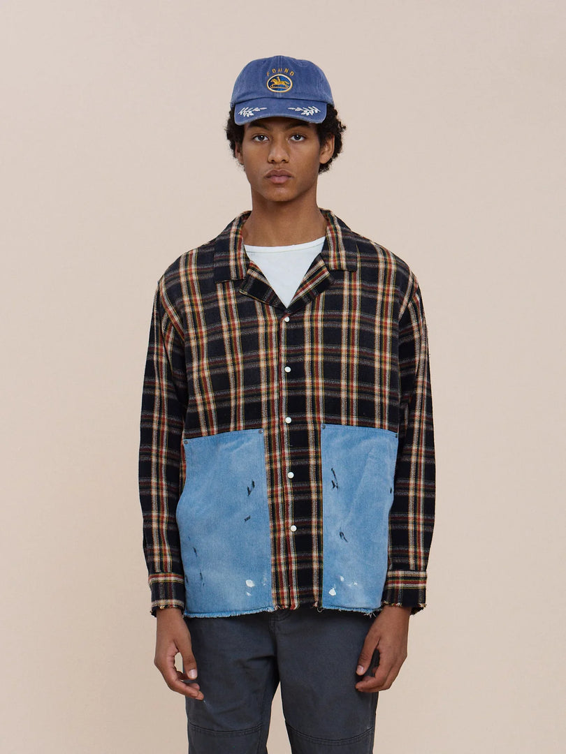 PLAID DENIM SHIRT