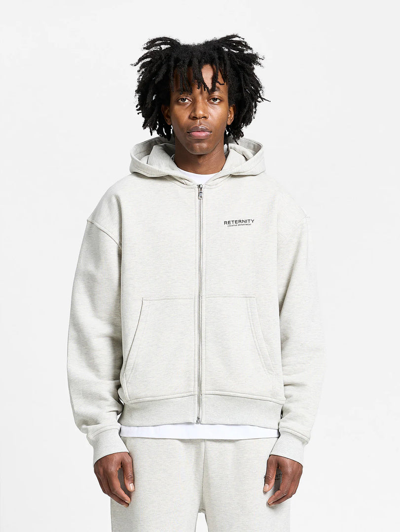 CREATIVE DEPT ZIP-HOODIE - MELANGE GREY