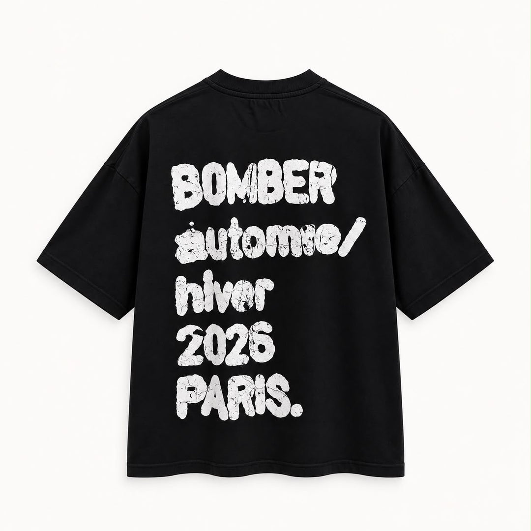 BOMBER - AUTOMNE HIVER T-SHIRT BLACK