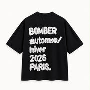BOMBER - AUTOMNE HIVER T-SHIRT BLACK
