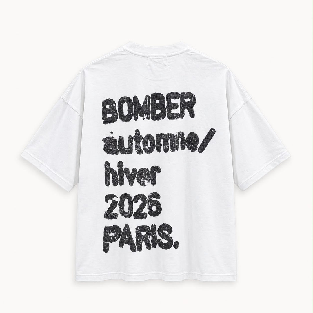 BOMBER - AUTOMNE HIVER T-SHIRT WHITE