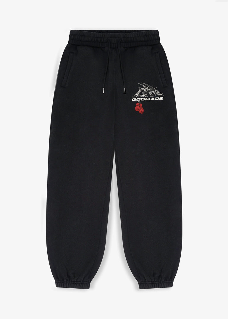 GM LOGO WRAPPED SWEATPANTS - WASHED BLACK