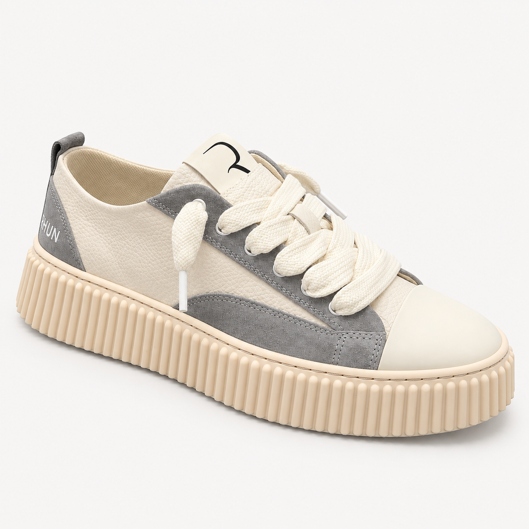 Rhun 2027 grain leather suede gray