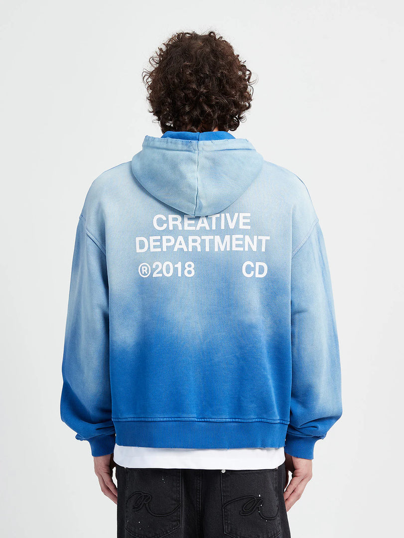 CREATIVE DEPT ZIP-HOODIE - FADED BLUE
