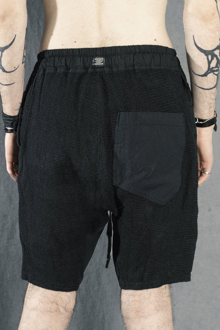 69 BY ISAAC SELLAM - GUSSET SHORT GRILLAGE NOIR