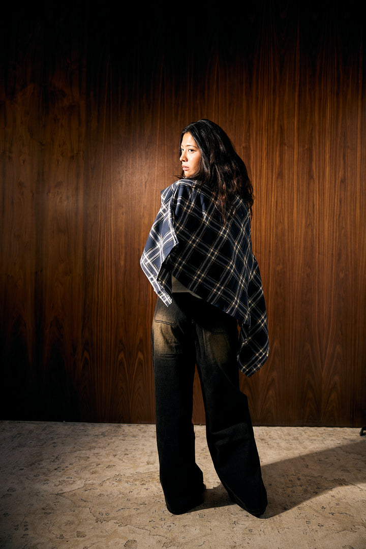 LESSTEN SHIRT CHECK NAVY