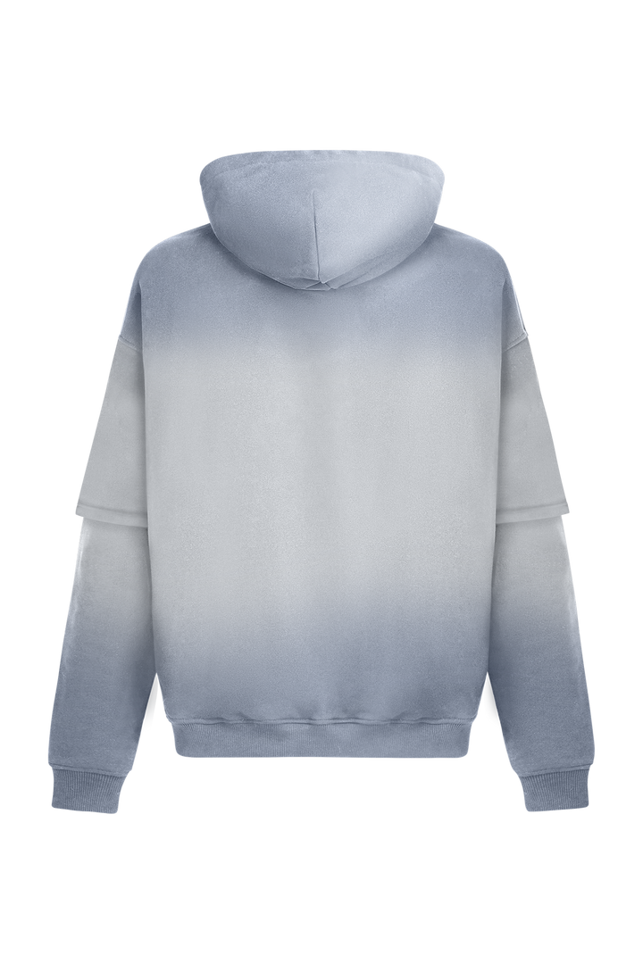BOMBER HOODIE WASHED BLUE