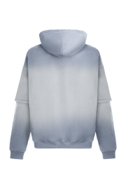 BOMBER HOODIE WASHED BLUE