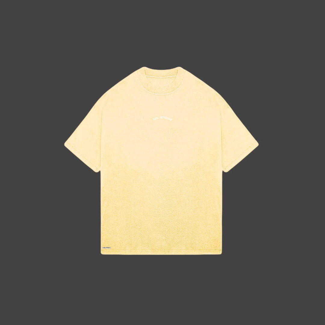 IDOL STUDIOS CURVED LOGO - WASHED YELLOW