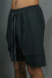 69 BY ISAAC SELLAM - GUSSET SHORT GAUFRÉ NOIR