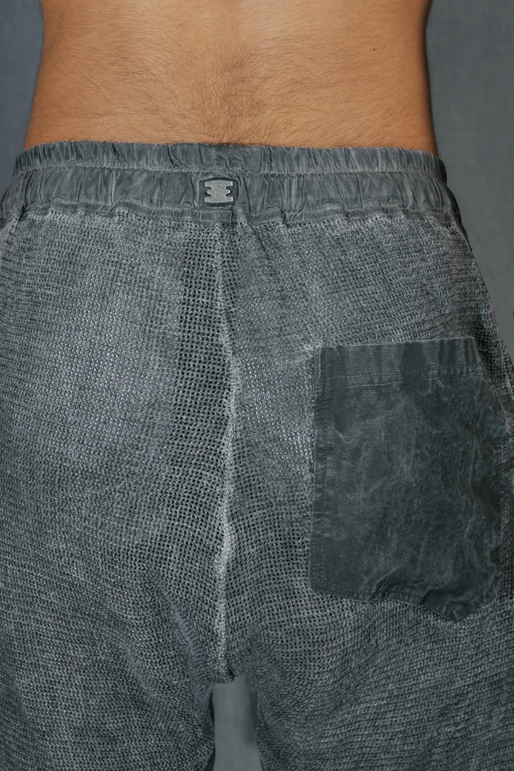 69 BY ISAAC SELLAM - GUSSET SHORT GRILLAGE PLOMB
