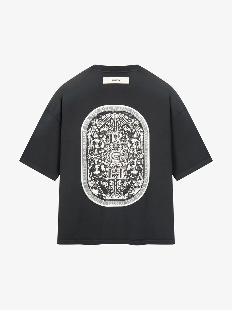 ROUGH METAL SHIELD T-SHIRT BLACK