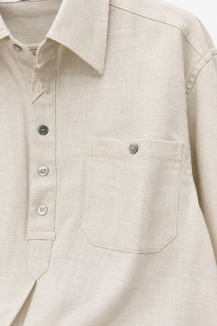 LESSTEN POPOVER SHIRT – CREAM