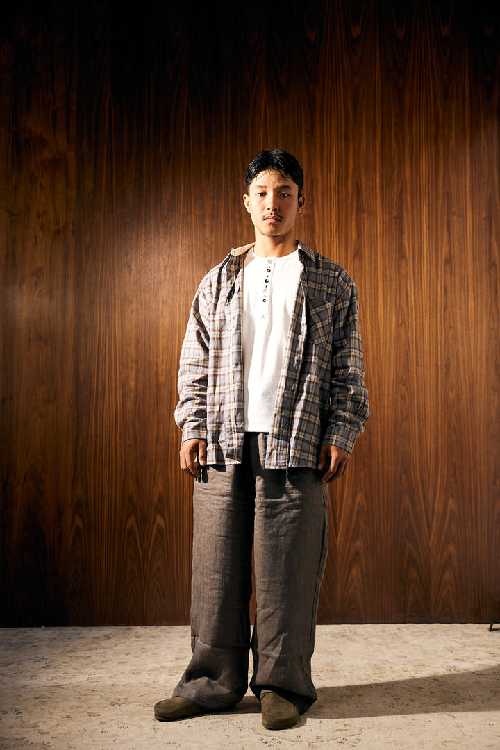 LESSTEN PANTS RELAXED WIDE TAUPE