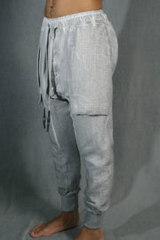 69 BY ISAAC SELLAM - GUSSET PANTS GAUFRÉ ALU