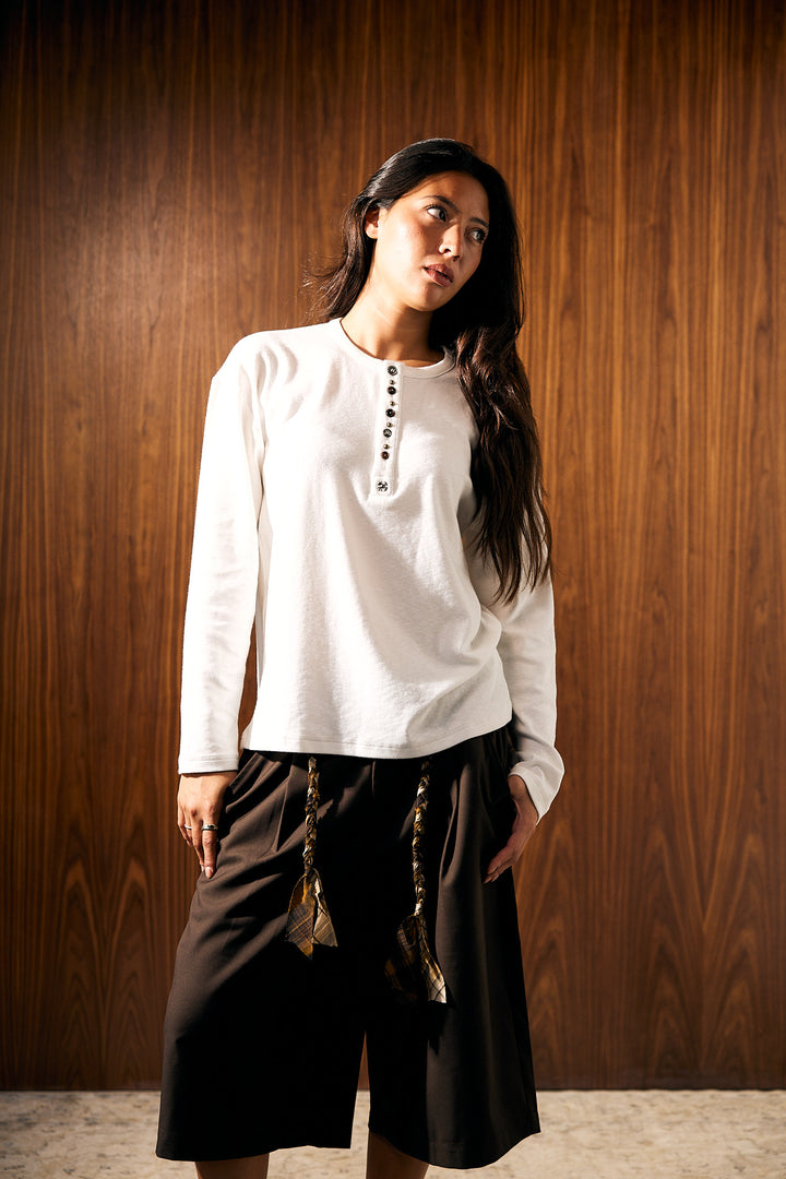 LESSTEN SHORTS BRAIDED CORD BROWN