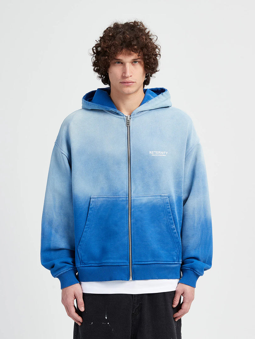 CREATIVE DEPT ZIP-HOODIE - FADED BLUE