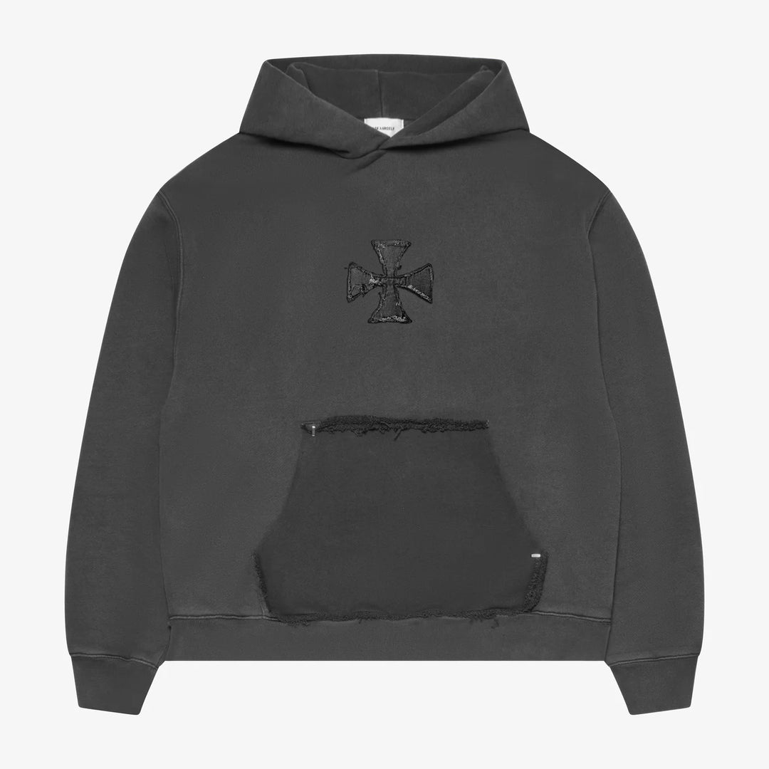 ASKYURSELF CROSS PATCH VINTAGE HOODIE