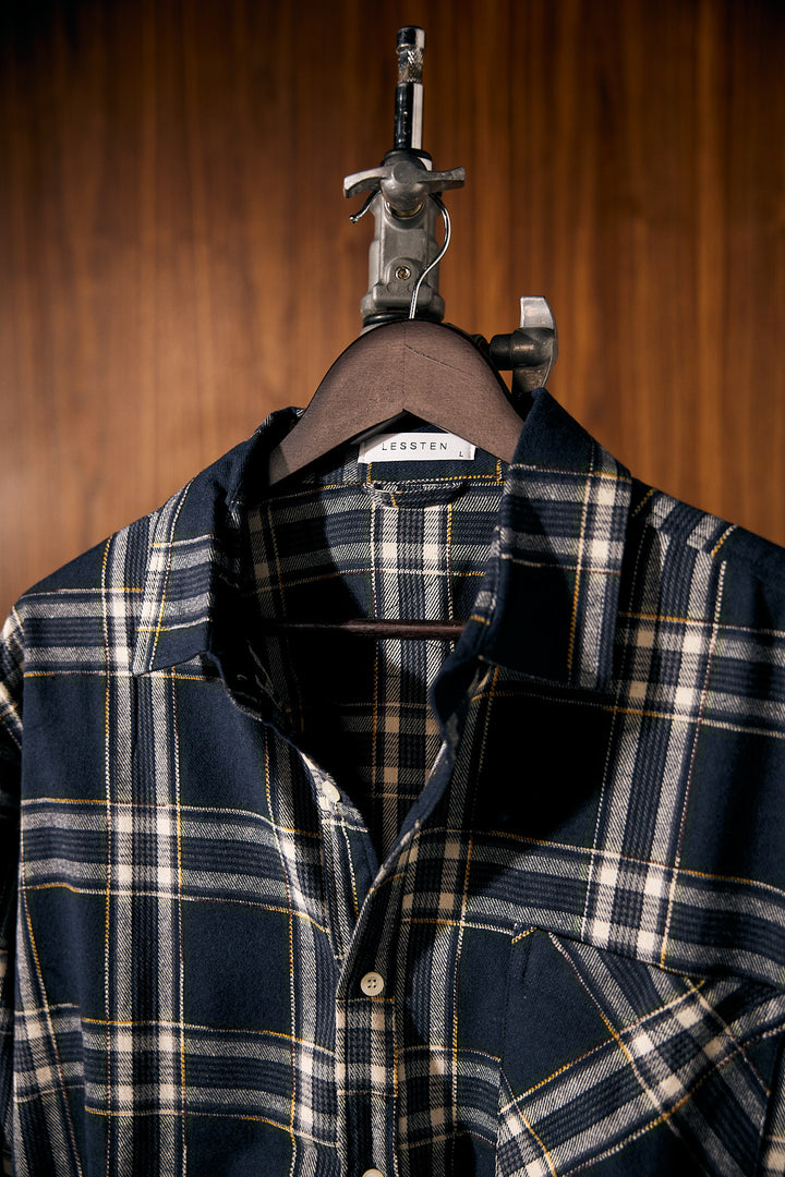 LESSTEN SHIRT CHECK NAVY