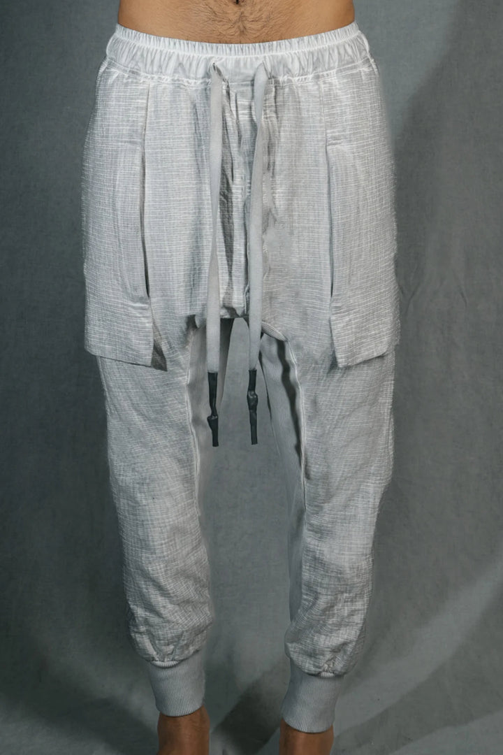 69 BY ISAAC SELLAM - GUSSET PANTS GAUFRÉ ALU