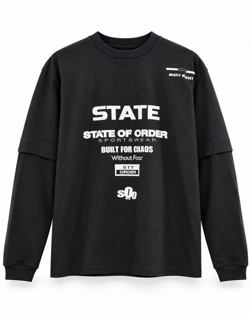 STATE OF ORDER BLACK LONG SLEEVE