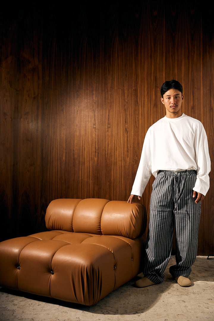 LESSTEN PANTS PINSTRIPE CHARCOAL