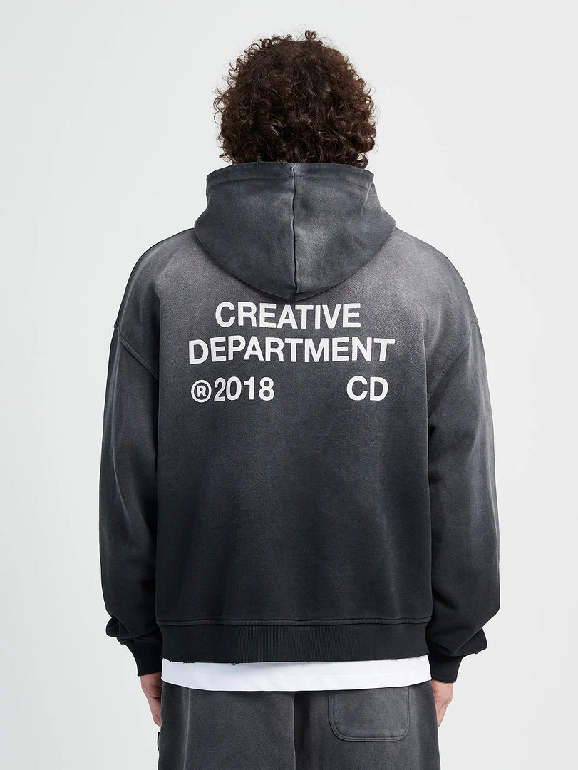 CREATIVE DEPT HOODIE - FADED BLACK