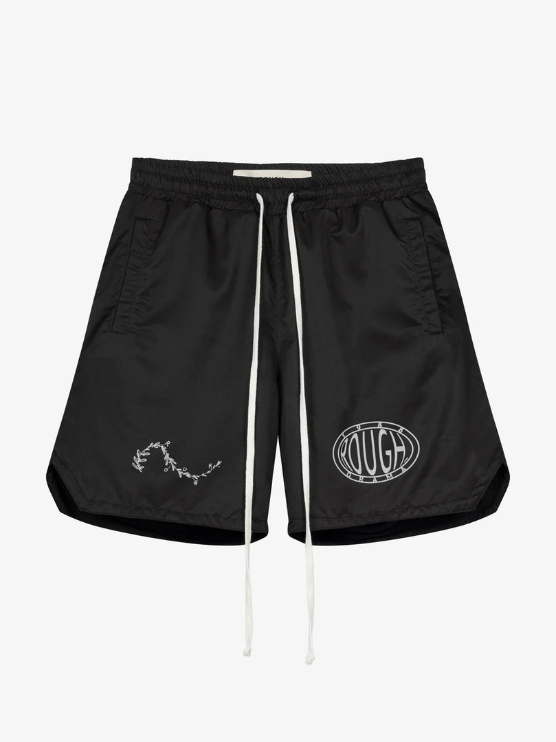 ROUGH SHORTS WITH KNITTED OLIVES