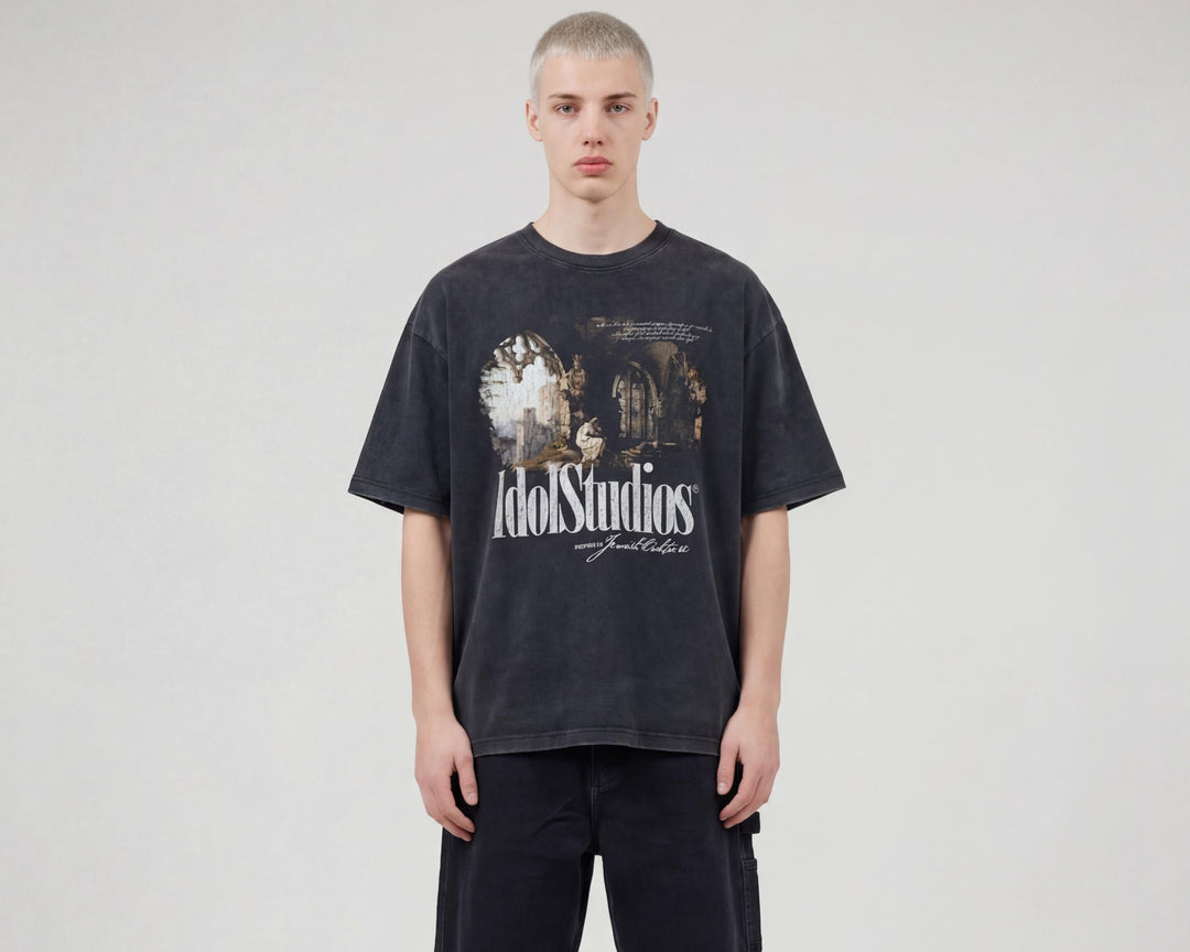 CATHEDRAL - WASHED BLACK T-SHIRT