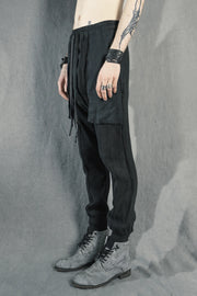 69 BY ISAAC SELLAM - GUSSET PANTS GRILLAGE NOIR