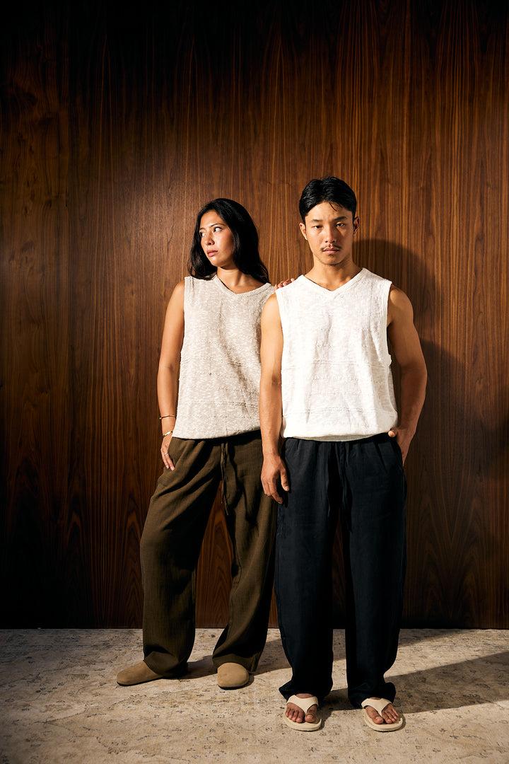 LESSTEN PANTS RELAXED WIDE OLIVE