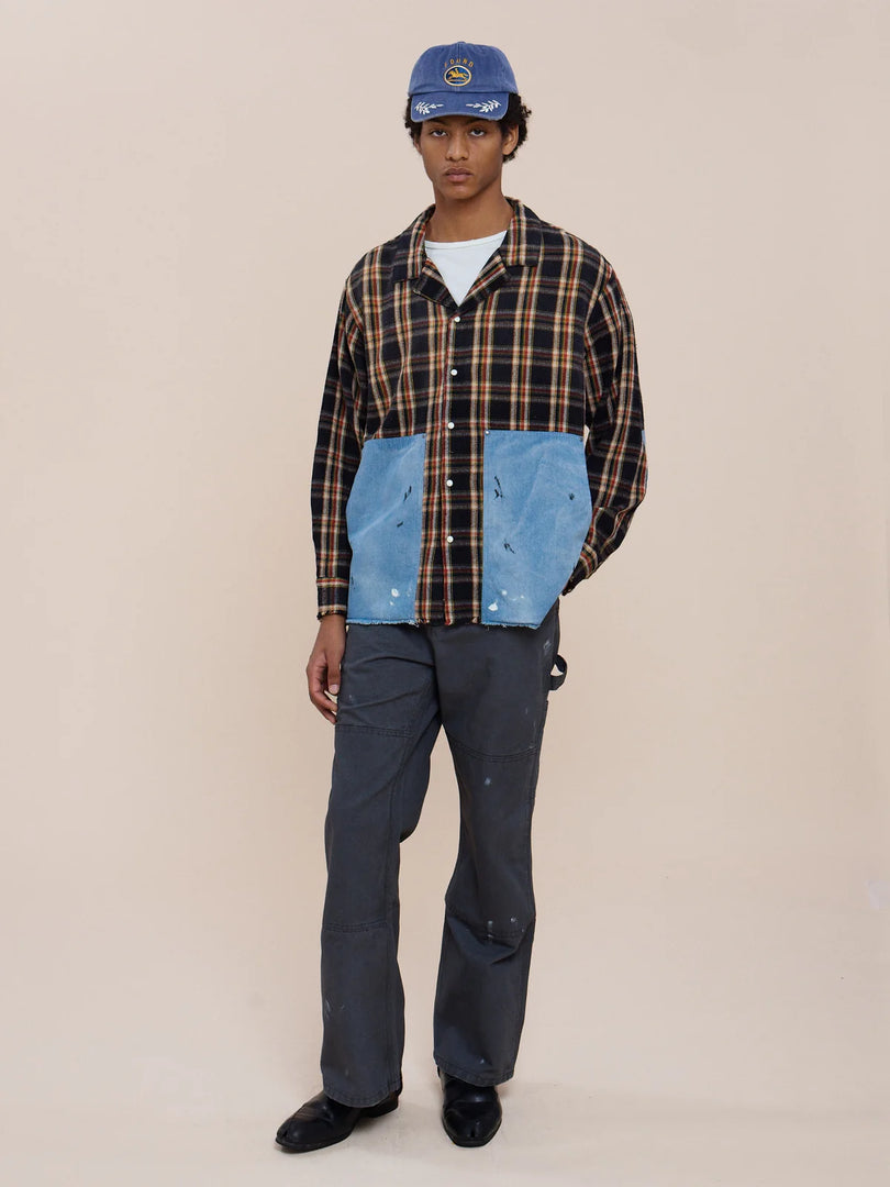 PLAID DENIM SHIRT