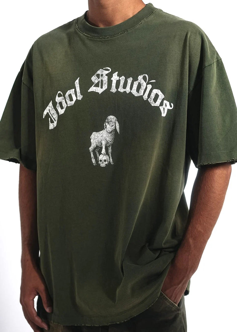 IDOL STUDIOS - AURA - WASHED GREEN T-SHIRT